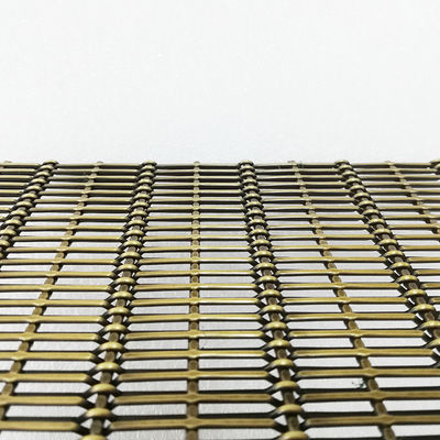 Grilles Mesh Dekoratif Polished 30m Panjang Dengan Bentuk Lubang Kuadrat
