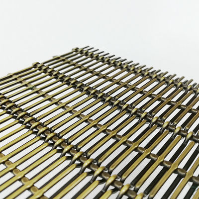 Grilles Mesh Dekoratif Polished 30m Panjang Dengan Bentuk Lubang Kuadrat