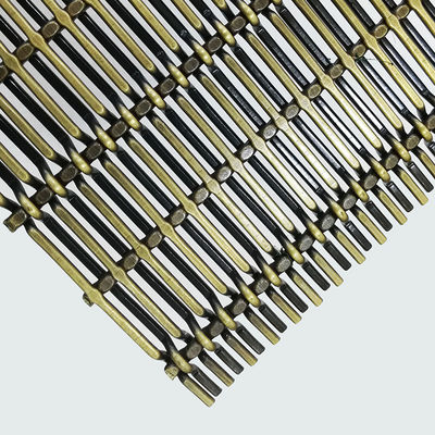 Grilles Mesh Dekoratif Polished 30m Panjang Dengan Bentuk Lubang Kuadrat