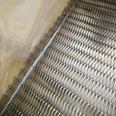 5mm Wire Diameter Spiral Mesh Belt Sertifikat ISO9001 Panjang 1m-36m Lebar 6m