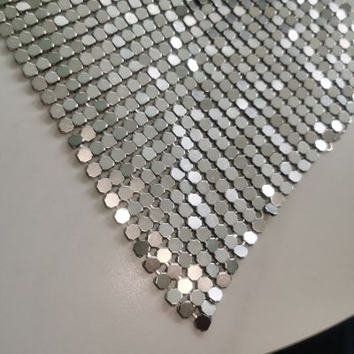 Airproof Metal Mesh Kain Sequin Gedung Partisi