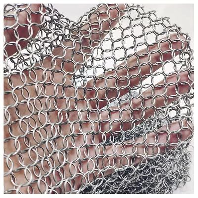 Layar / Tirai Penyaringan Cahaya Ring Link Mesh Tirai Dengan 1mm Wire Guague