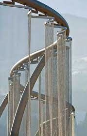 Rantai dekoratif stainless steel ring mesh layar tirai bangunan dinding eksterior