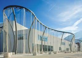Rantai dekoratif stainless steel ring mesh layar tirai bangunan dinding eksterior