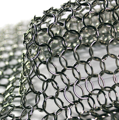 Layar / Tirai Penyaringan Cahaya Ring Link Mesh Tirai Dengan 1mm Wire Guague
