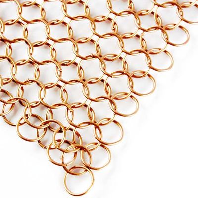 Layar / Tirai Penyaringan Cahaya Ring Link Mesh Tirai Dengan 1mm Wire Guague