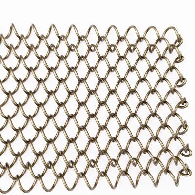Bagian dalam ruangan Dekoratif Metal Roller Shutter 70mm Mesh 5mm Aperture Spray Paint