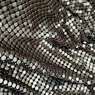 Flame Retardant ODM Flexible Metal Mesh Indoor dan Outdoor Metal Sequin Fabric