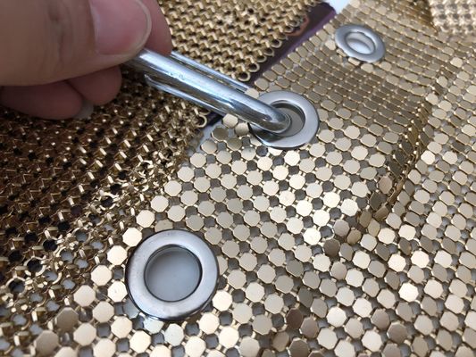 Rantai Metal Mesh Tirai Perak Sequins SGS Kain Bahan Tenun polos