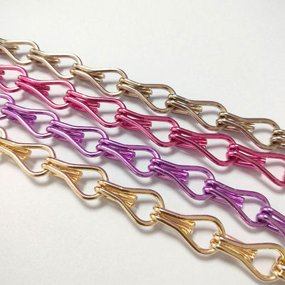 Aluminium Hook Chain Dekorasi Rumah Pengendalian hama Custom Hotel Partisi Aluminium Hook Bead Curtain Produsen Grosir