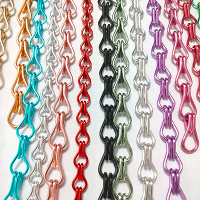 Aluminium Hook Chain Dekorasi Rumah Pengendalian hama Custom Hotel Partisi Aluminium Hook Bead Curtain Produsen Grosir
