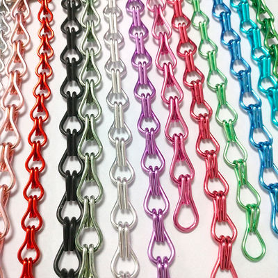 Aluminium Hook Chain Dekorasi Rumah Pengendalian hama Custom Hotel Partisi Aluminium Hook Bead Curtain Produsen Grosir