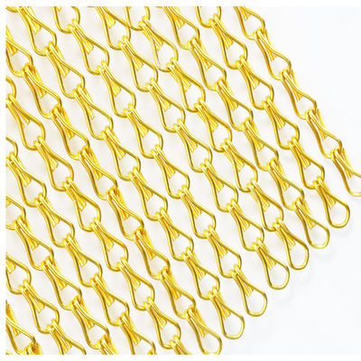 Wall Background Multi Color Metal Mesh Curtain Dekoratif Screen Aluminium Chain Mesh