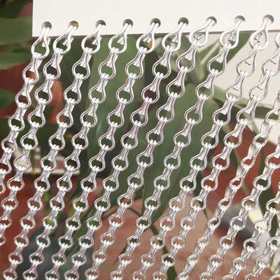 Wall Background Multi Color Metal Mesh Curtain Dekoratif Screen Aluminium Chain Mesh