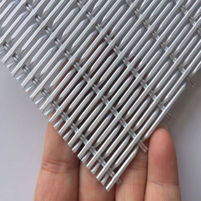 Perak stainless steel Arsitektur Mesh Untuk Fasad Bangunan Disesuaikan