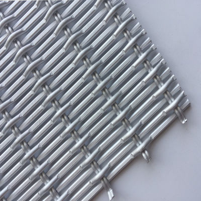 Perak stainless steel Arsitektur Mesh Untuk Fasad Bangunan Disesuaikan