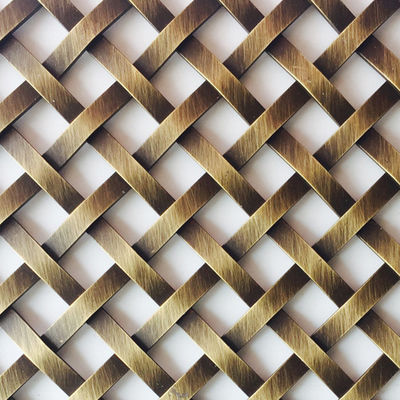Stainless Steel Anodized Woven Wire Mesh Untuk Panel Arsitektur Untuk Lemari