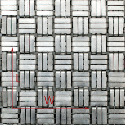 Plain Weave Arsitektur Mesh Panel Wire Diameter 0.8mm 2.0mm