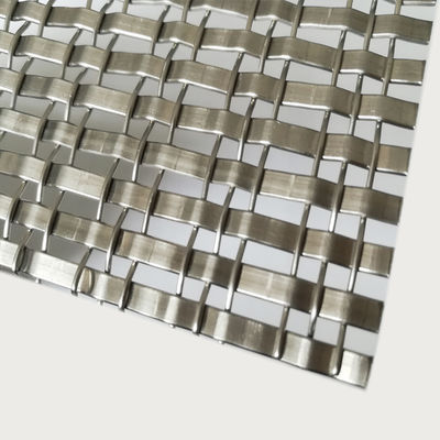 Ukuran Pembukaan Mesh Arsitektur Baja Rinsless 1.2mm 5.0mm Diameter kawat 0.8mm 2.0mm Panjang 30m