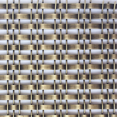 Ukuran Pembukaan Mesh Arsitektur Baja Rinsless 1.2mm 5.0mm Diameter kawat 0.8mm 2.0mm Panjang 30m
