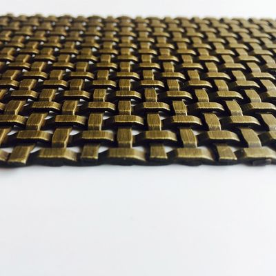 Resipi stainless steel dekoratif Woven Wire Mesh untuk Panjang 30m-100m dalam Instalasi seni untuk pintu lemari furnitur