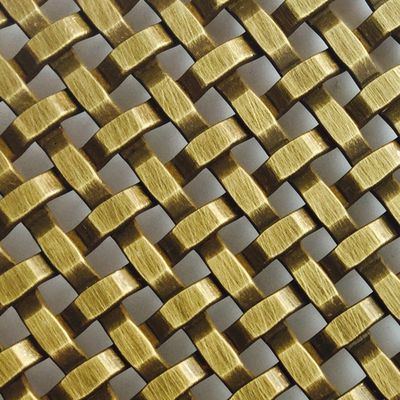 Resipi stainless steel dekoratif Woven Wire Mesh untuk Panjang 30m-100m dalam Instalasi seni untuk pintu lemari furnitur