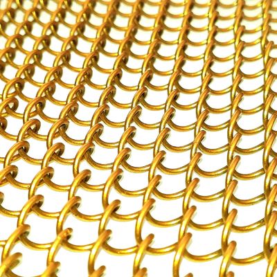 9mm Wire Pitch Metal Coil Drapery untuk persyaratan lebar yang disesuaikan