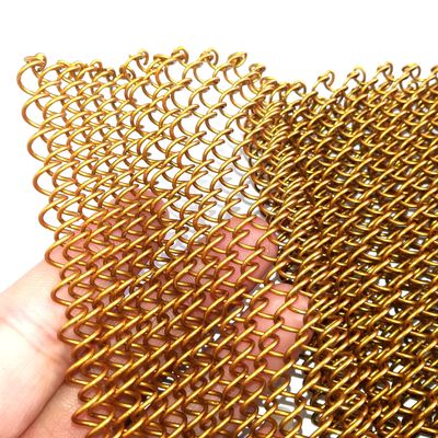 9mm Wire Pitch Metal Coil Drapery untuk persyaratan lebar yang disesuaikan