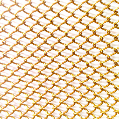 9mm Wire Pitch Metal Coil Drapery untuk persyaratan lebar yang disesuaikan