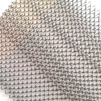 Dekorasi Interior 80% Open Area Metal Coil Drapery Dengan Panjang Disesuaikan Dan 9mm Wire Pitch Sertifikasi ISO9001
