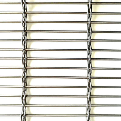 Panel Fasad Logam Lantai dinding eksterior Fleksibel Metal Mesh Fasad Panel Logam Arsitektur Mesh Tirai