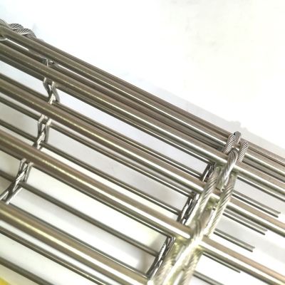 Panel Fasad Logam Lantai dinding eksterior Fleksibel Metal Mesh Fasad Panel Logam Arsitektur Mesh Tirai