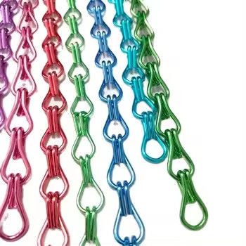 2mm Dekoratif Aluminium Hook Gorden Untuk Gorden Partisi Indoor Multi Warna Tersedia