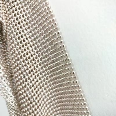 Fleksibel Aluminium Logam Sequin Mesh Logam Kain Rantai Mail Tirai Kain