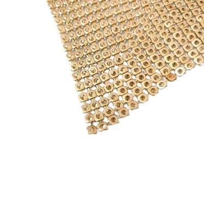 Fleksibel Aluminium Logam Sequin Mesh Logam Kain Rantai Mail Tirai Kain