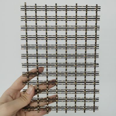 Korosi tahan Perunggu stainless steel Woven Wire Mesh Untuk kabinet