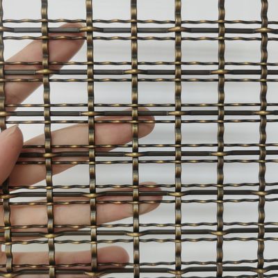 Korosi tahan Perunggu stainless steel Woven Wire Mesh Untuk kabinet