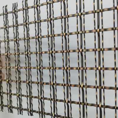 Korosi tahan Perunggu stainless steel Woven Wire Mesh Untuk kabinet