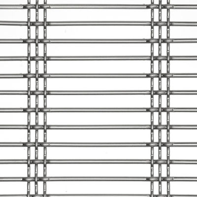 30m Kabel Arsitektur Stainless Stee Woven Wire Mesh Untuk Balkon Fasad Dan Partisi Imitasi tenun bambu
