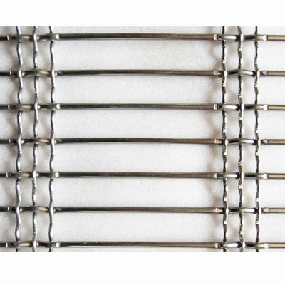 30m Kabel Arsitektur Stainless Stee Woven Wire Mesh Untuk Balkon Fasad Dan Partisi Imitasi tenun bambu