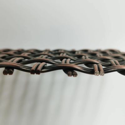 Arsitektur Antique Brass Woven Wire Mesh In Reverse Dutch Weave 52% Open Area Untuk langit-langit