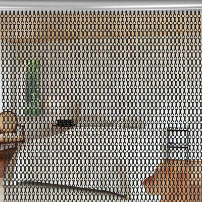 Ketahanan Aluminium Murni Rantai Fly Screen Pintu Fly Screen Tirai Rantai Link Tirai Fly Screen