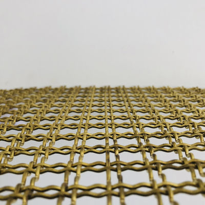 Bentuk lubang persegi ramah lingkungan 30m perak stainless steel panel kawat dekoratif / Wire Mesh fasad