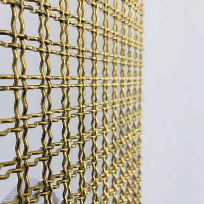 Bentuk lubang persegi ramah lingkungan 30m perak stainless steel panel kawat dekoratif / Wire Mesh fasad