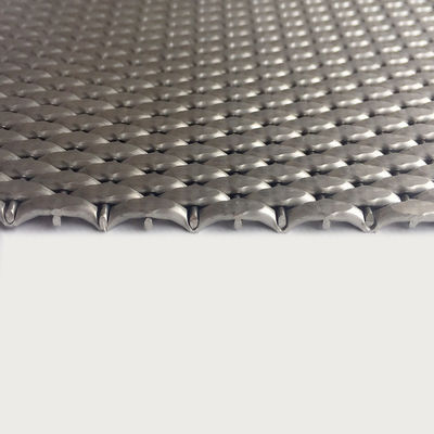 2-6mm Silver Metallic stainless steel Dekoratif Wire Mesh Grilles untuk Modern Cabinet Pintu
