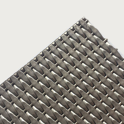 2-6mm Silver Metallic stainless steel Dekoratif Wire Mesh Grilles untuk Modern Cabinet Pintu