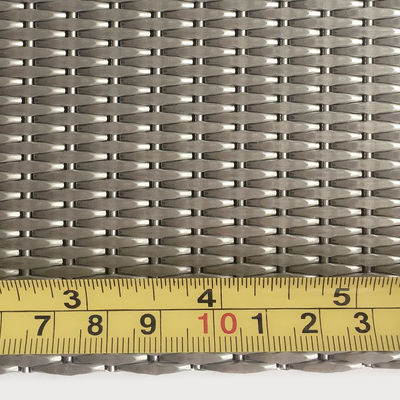 2-6mm Silver Metallic stainless steel Dekoratif Wire Mesh Grilles untuk Modern Cabinet Pintu