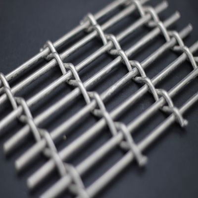 Weft Pitch 15mm Customisable Wire Mesh Grilles Dalam Warna Perak Emas Hitam