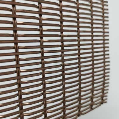 Grilles Wire Mesh Dekoratif tahan api dengan Perawatan Permukaan PVDF