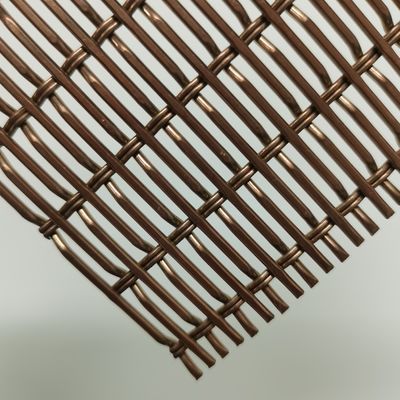 Grilles Wire Mesh Dekoratif tahan api dengan Perawatan Permukaan PVDF
